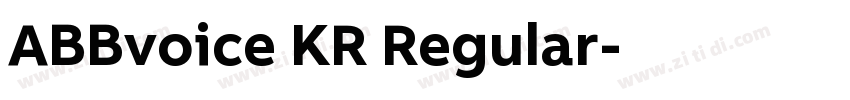 ABBvoice KR Regular字体转换